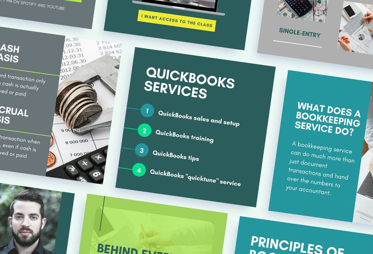 Ladystrategist 30 Bookkeeping Instagram Post Editable Canva Templates V2 instagram canva templates social media templates etsy free canva templates