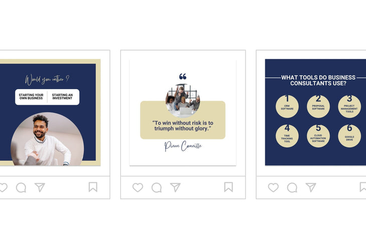 Ladystrategist 30 Business Consulting Instagram Post Canva Templates instagram canva templates social media templates etsy free canva templates