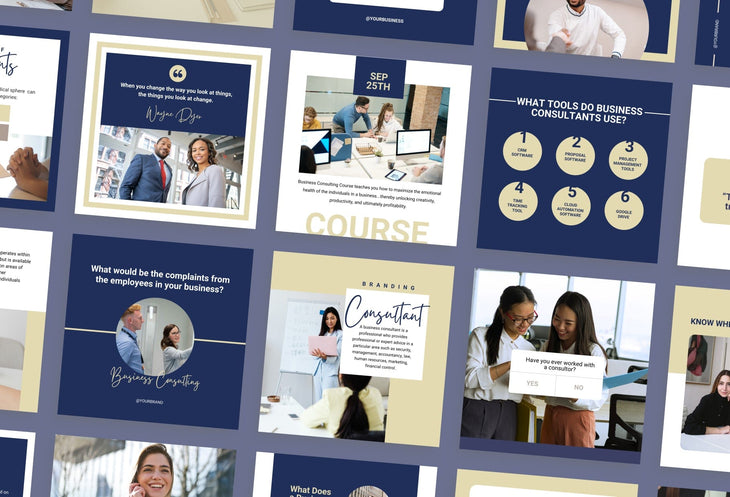 Ladystrategist 30 Business Consulting Instagram Post Canva Templates instagram canva templates social media templates etsy free canva templates