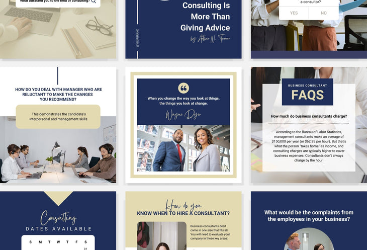 Ladystrategist 30 Business Consulting Instagram Post Canva Templates instagram canva templates social media templates etsy free canva templates