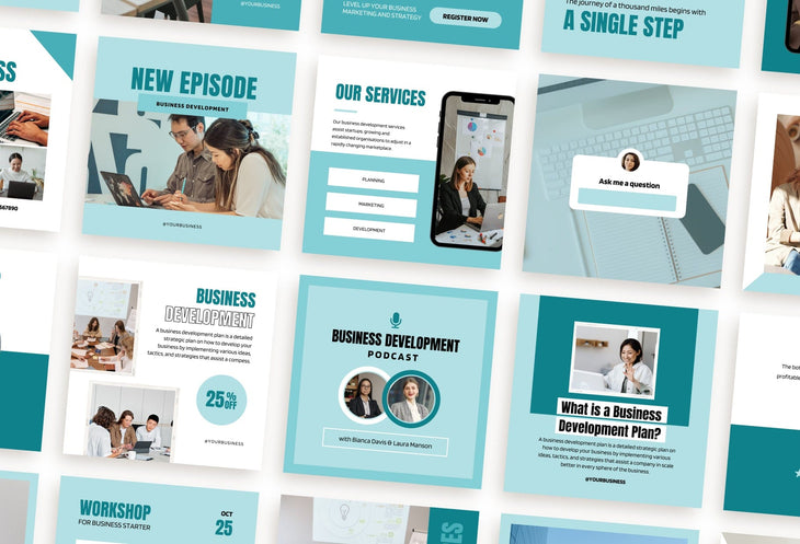 Ladystrategist 30 Business Development Instagram Post Canva Templates instagram canva templates social media templates etsy free canva templates