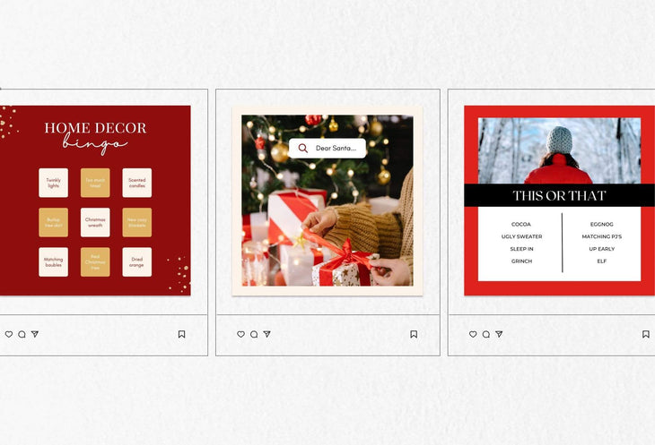 Ladystrategist 30 Christmas Instagram Post Canva Templates V5 instagram canva templates social media templates etsy free canva templates