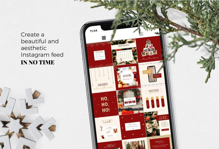 Ladystrategist 30 Christmas Instagram Post Canva Templates V5 instagram canva templates social media templates etsy free canva templates