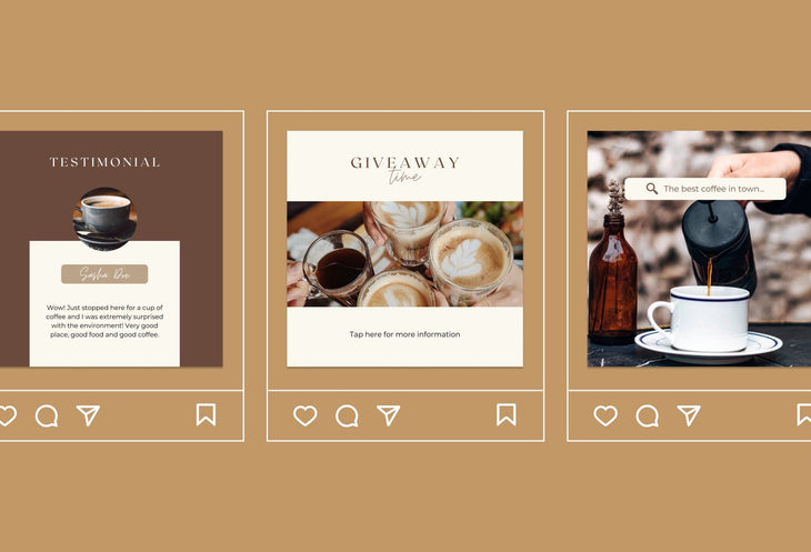Ladystrategist 30 Coffeehouse Instagram Engagement Post Canva Templates V2 instagram canva templates social media templates etsy free canva templates