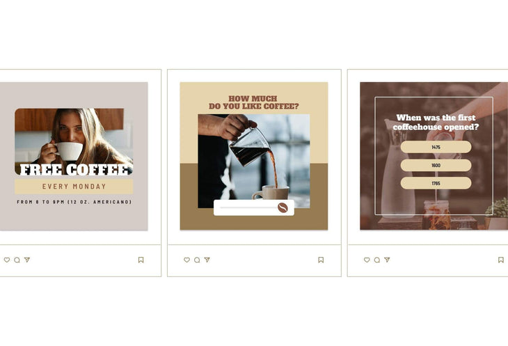 Ladystrategist 30 Coffeehouse Instagram Post Canva Templates instagram canva templates social media templates etsy free canva templates