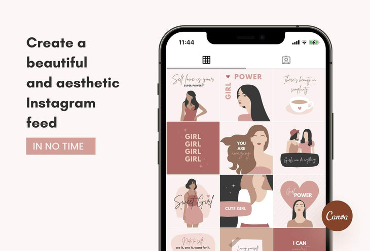 Ladystrategist 30 Girl Boss Instagram Engagement Posts Canva Templates instagram canva templates social media templates etsy free canva templates