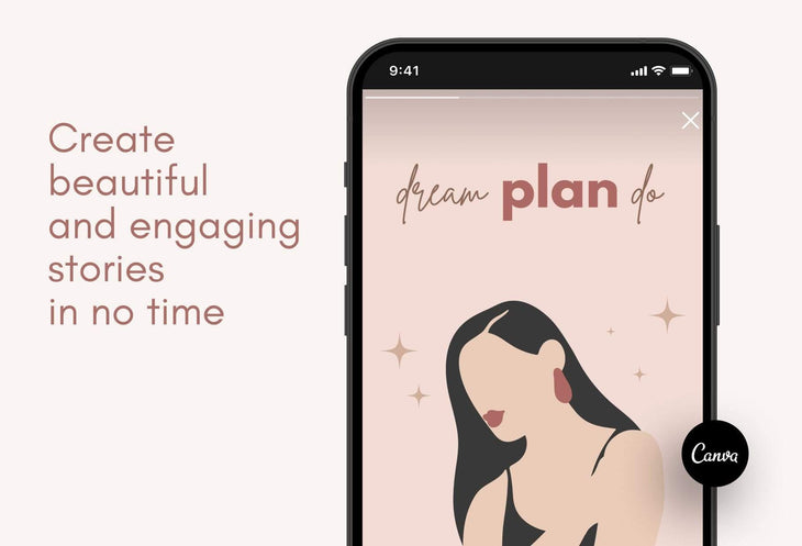 Ladystrategist 30 Girl Boss Instagram Stories - Editable Canva Template Pack 02 instagram canva templates social media templates etsy free canva templates