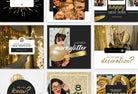 Ladystrategist 30 Golden New Year Instagram Post Canva Templates instagram canva templates social media templates etsy free canva templates