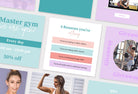 Ladystrategist 30 Gym Instagram Post Canva Templates instagram canva templates social media templates etsy free canva templates