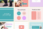 Ladystrategist 30 Gym Instagram Post Canva Templates instagram canva templates social media templates etsy free canva templates