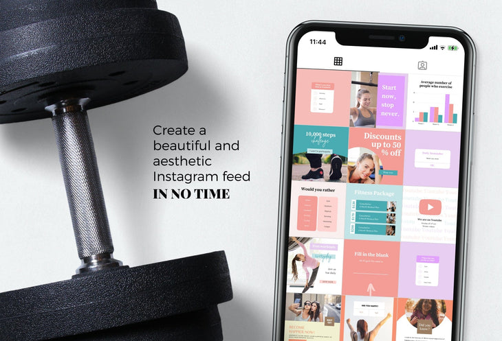 Ladystrategist 30 Gym Instagram Post Canva Templates instagram canva templates social media templates etsy free canva templates