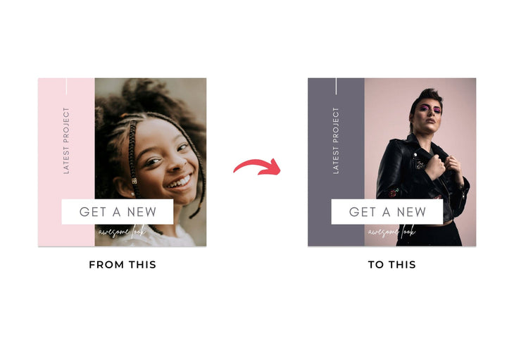 Ladystrategist 30 Hairstyle Instagram Post Canva Templates instagram canva templates social media templates etsy free canva templates