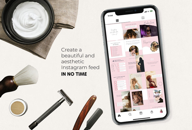 Ladystrategist 30 Hairstyle Instagram Post Canva Templates instagram canva templates social media templates etsy free canva templates