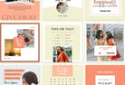 Ladystrategist 30 Happiness Instagram Post Canva Templates instagram canva templates social media templates etsy free canva templates