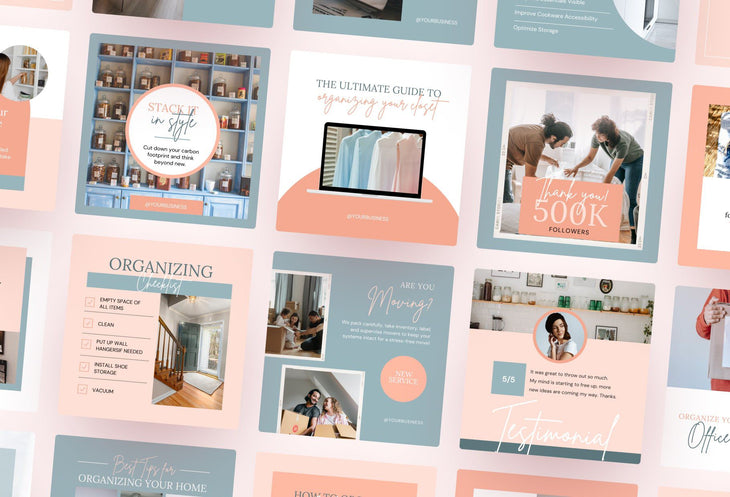 Ladystrategist 30 Home Organization Instagram Post Canva Templates instagram canva templates social media templates etsy free canva templates