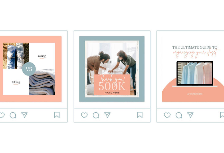 Ladystrategist 30 Home Organization Instagram Post Canva Templates instagram canva templates social media templates etsy free canva templates