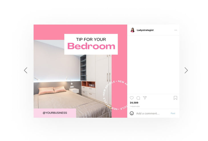 Ladystrategist 30 Home Organization Instagram Post Canva Templates V2 instagram canva templates social media templates etsy free canva templates