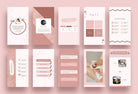 Ladystrategist 30 Instagram Engagement Stories - Rose Gold Pack 02 instagram canva templates social media templates etsy free canva templates