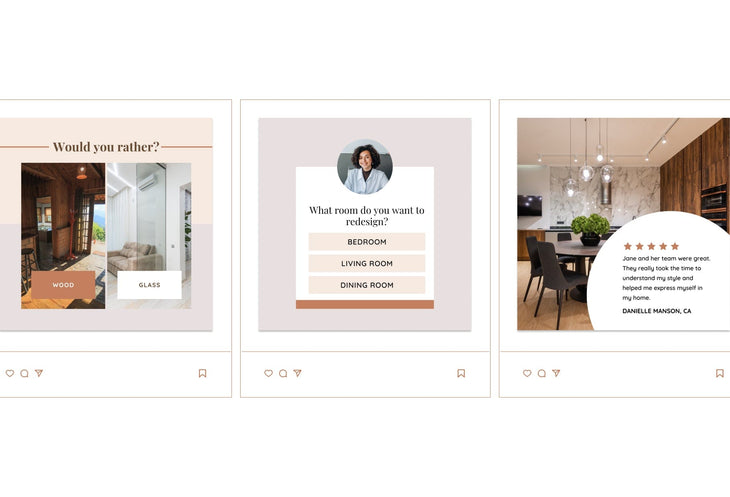 Ladystrategist 30 Interior Designer Instagram Post Canva Templates instagram canva templates social media templates etsy free canva templates