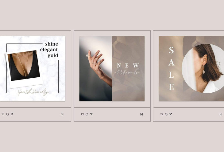 Ladystrategist 30 Jewelry Instagram Post Canva Templates instagram canva templates social media templates etsy free canva templates