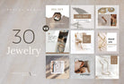Ladystrategist 30 Jewelry Instagram Post Canva Templates V2 instagram canva templates social media templates etsy free canva templates