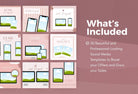 Ladystrategist 30 Lead Magnets Mockups Rose Gold Instagram Engagement Booster Post Canva Templates instagram canva templates social media templates etsy free canva templates