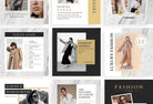 Ladystrategist 30 Luxury Fashion Instagram Post Canva Templates V2 instagram canva templates social media templates etsy free canva templates