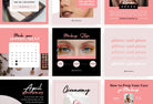 Ladystrategist 30 Makeup Instagram Post Canva Templates V3 instagram canva templates social media templates etsy free canva templates