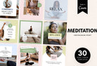 Ladystrategist 30 Meditation Instagram Post Canva Templates instagram canva templates social media templates etsy free canva templates