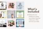 Ladystrategist 30 Meditation Instagram Post Canva Templates instagram canva templates social media templates etsy free canva templates