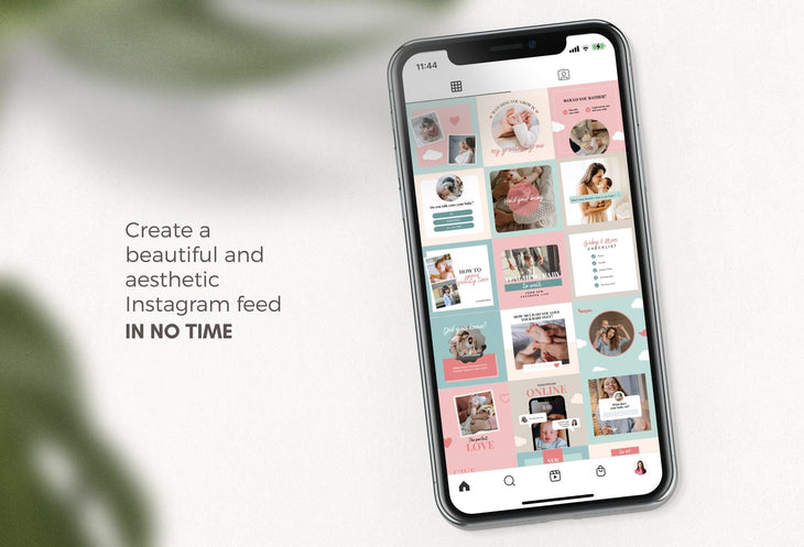 Ladystrategist 30 Mom and Baby Instagram Post Canva Templates instagram canva templates social media templates etsy free canva templates