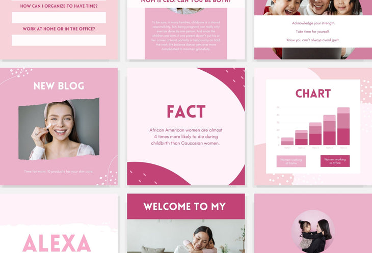 Ladystrategist 30 Mompreneurs Instagram Post Canva Templates instagram canva templates social media templates etsy free canva templates