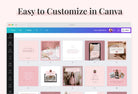 Ladystrategist 30 Money Affirmations Instagram Post Canva Templates instagram canva templates social media templates etsy free canva templates