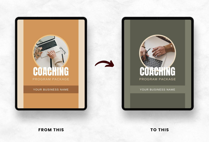Ladystrategist 30-Page Coaching Program Package Canva Template Wheat Style instagram canva templates social media templates etsy free canva templates