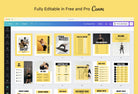 Ladystrategist 30 Page Fitness Program Template Samantha Editable Canva Templates instagram canva templates social media templates etsy free canva templates