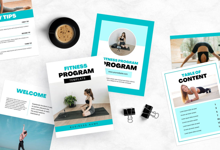 Ladystrategist 30 Page Fitness Program Template Thailand Editable Canva Templates instagram canva templates social media templates etsy free canva templates