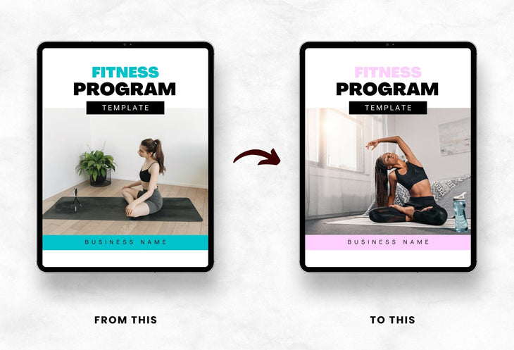 Ladystrategist 30 Page Fitness Program Template Thailand Editable Canva Templates instagram canva templates social media templates etsy free canva templates