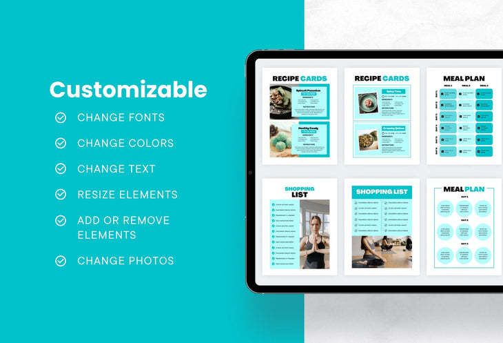 Ladystrategist 30 Page Fitness Program Template Thailand Editable Canva Templates instagram canva templates social media templates etsy free canva templates
