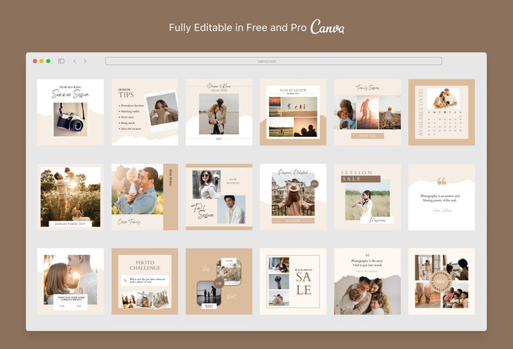 Ladystrategist 30 Photographers Instagram Post Canva Templates instagram canva templates social media templates etsy free canva templates