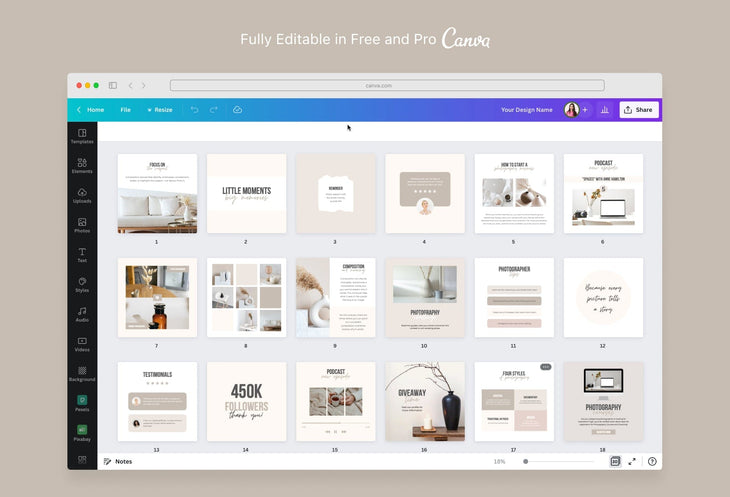 Ladystrategist 30 Photography Instagram Post Canva Templates instagram canva templates social media templates etsy free canva templates