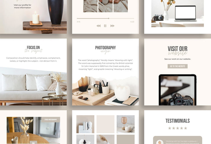 Ladystrategist 30 Photography Instagram Post Canva Templates instagram canva templates social media templates etsy free canva templates