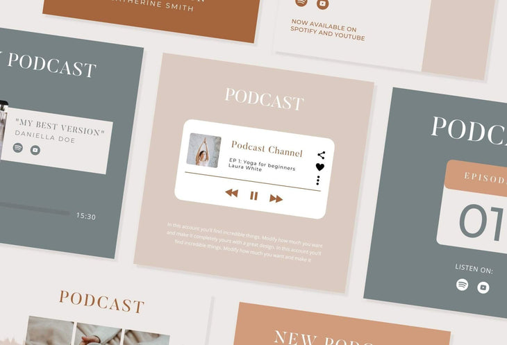 Ladystrategist 30 Podcast Wellness - Instagram Post Canva Templates instagram canva templates social media templates etsy free canva templates