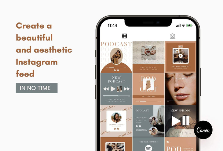 Ladystrategist 30 Podcast Wellness - Instagram Post Canva Templates instagram canva templates social media templates etsy free canva templates