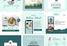 Ladystrategist 30 Podcast Wellness Instagram Post Canva Templates V2 instagram canva templates social media templates etsy free canva templates