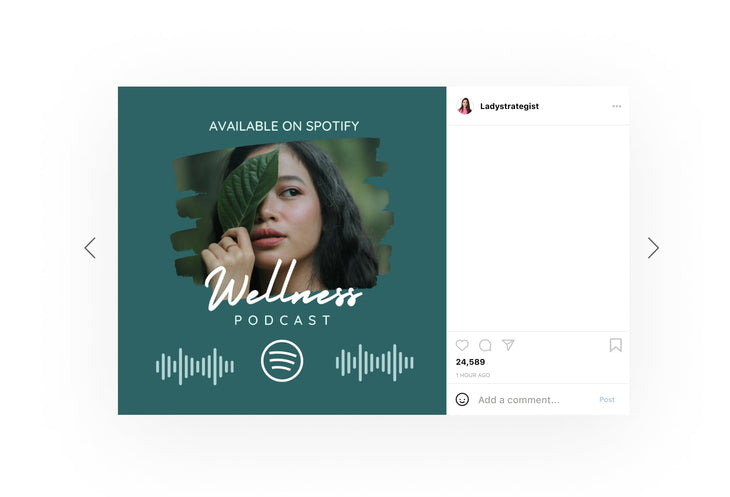 Ladystrategist 30 Podcast Wellness Instagram Post Canva Templates V2 instagram canva templates social media templates etsy free canva templates