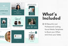 Ladystrategist 30 Podcast Wellness Instagram Post Canva Templates V2 instagram canva templates social media templates etsy free canva templates