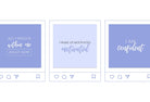 Ladystrategist 30 Positive Affirmations Instagram Post Canva Templates instagram canva templates social media templates etsy free canva templates