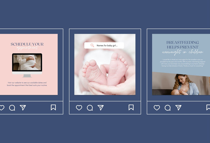 Ladystrategist 30 Pregnancy Instagram Post Canva Templates instagram canva templates social media templates etsy free canva templates