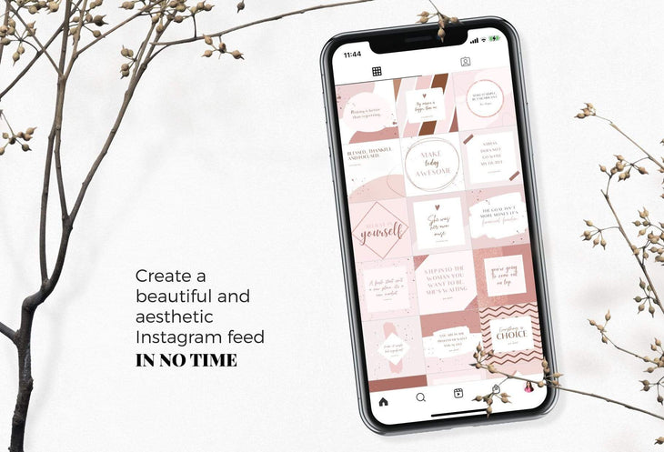 Ladystrategist 30 Quotes Rose Gold Instagram Engagement Booster Post Canva Templates instagram canva templates social media templates etsy free canva templates