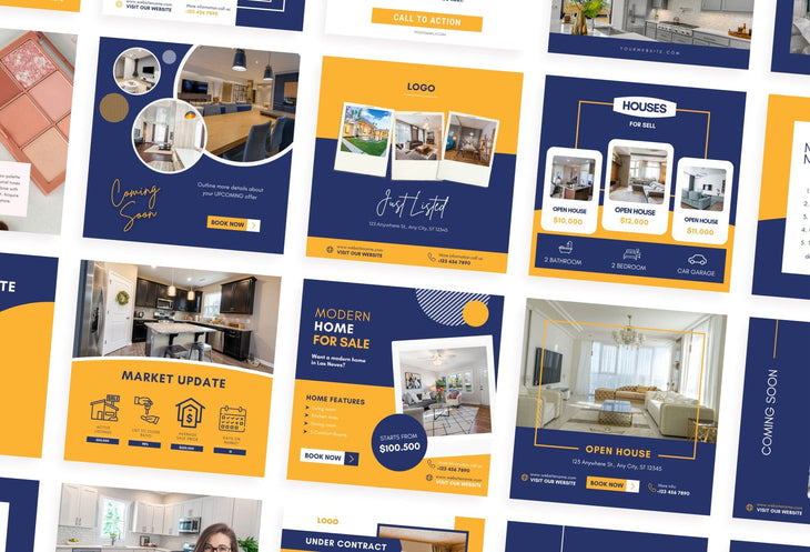 Ladystrategist 30 Real Estate Instagram Engagement Post Canva Templates instagram canva templates social media templates etsy free canva templates